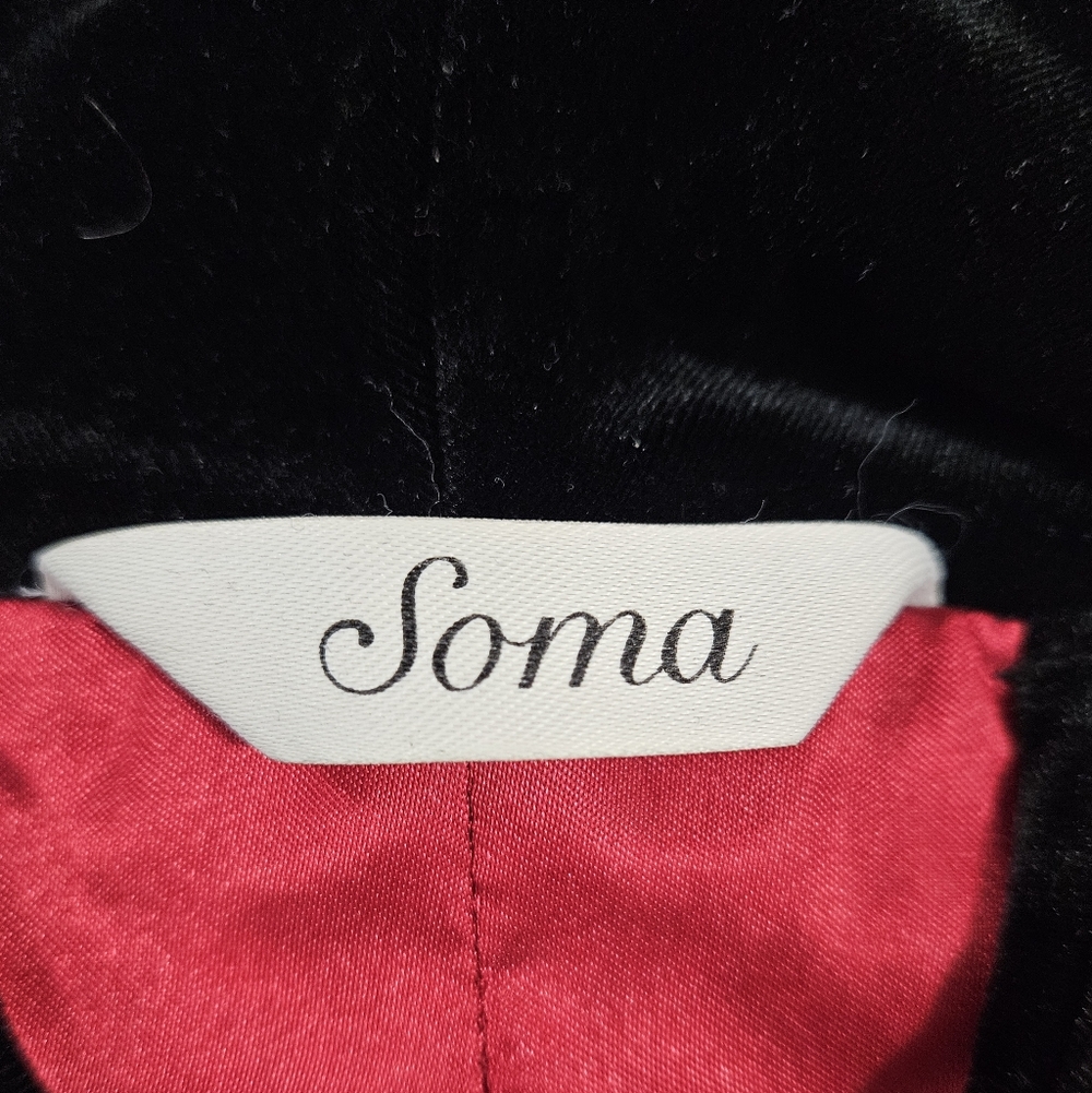 Soma Velvet Short Robe Size M/L - Picture 3 of 4